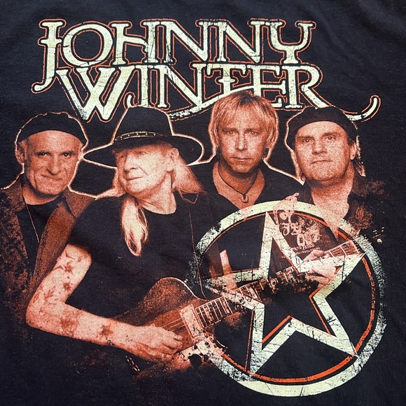 Vintage Johnny Winter T-Shirt / Large / Anvil / Tour Shirt - Picture 2 of 6